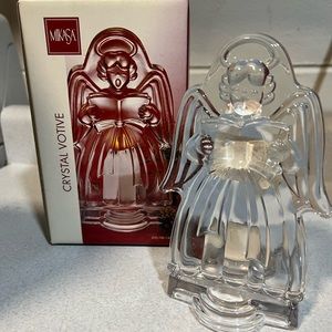 New Mikasa Crystal Angel Votive Tea Light Candle - Vintage- Christmas Choir